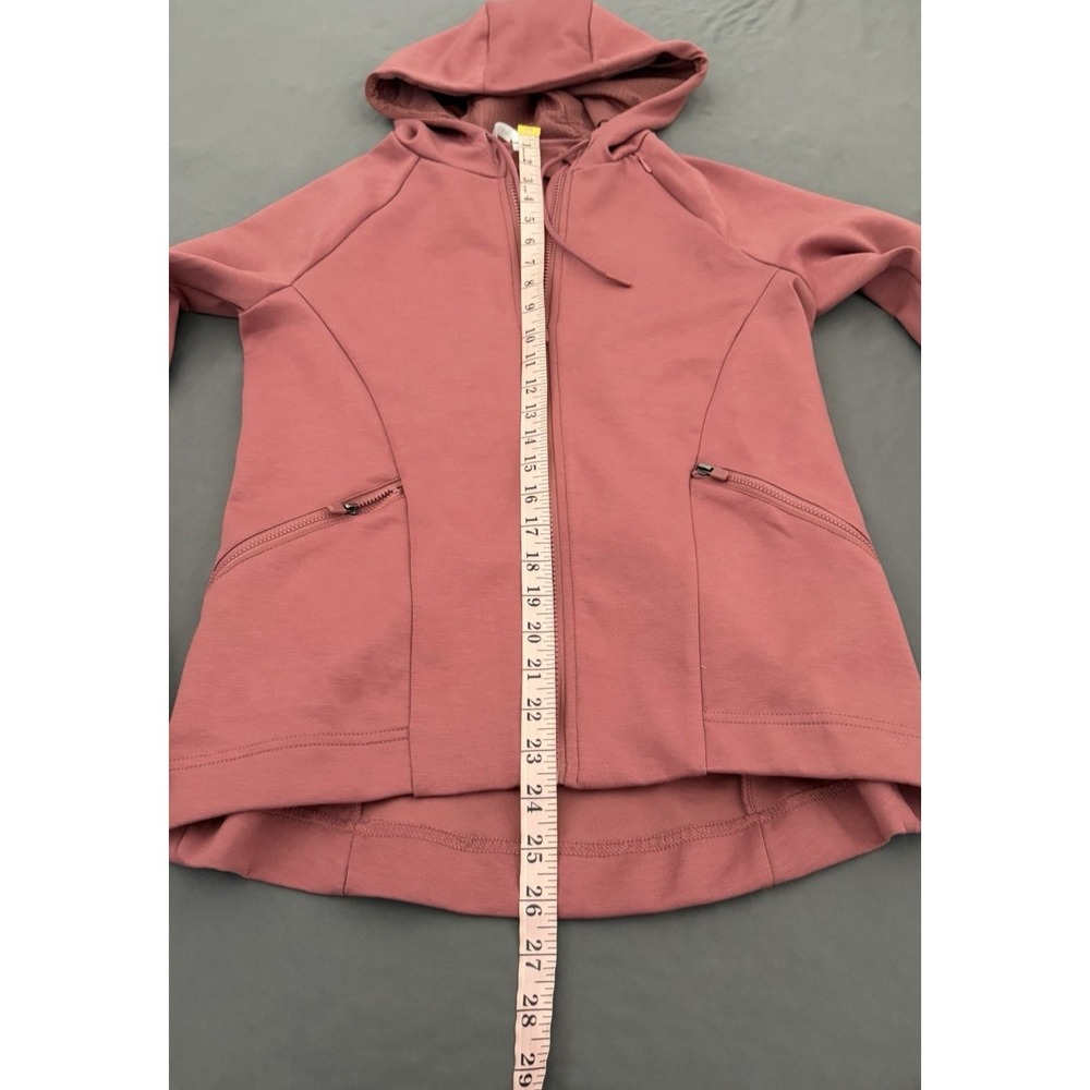 Fabletics Jacket Women XS Sammy Dark Rouge Hooded Full Zip Mauve Utility Gym - Picture 4 of 12